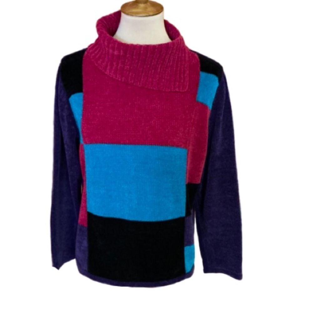 Vintage Y2K bright Colorblock sweater